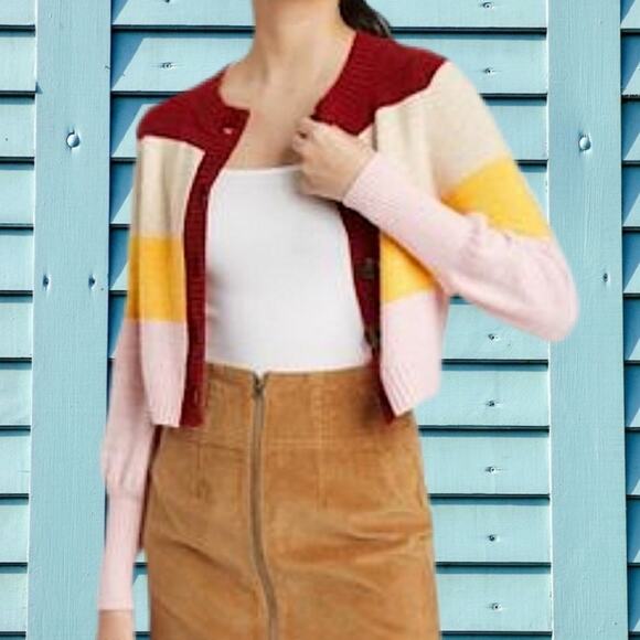 New Wild Fable cropped balloon cardigan sweater S - Picture 2 of 11